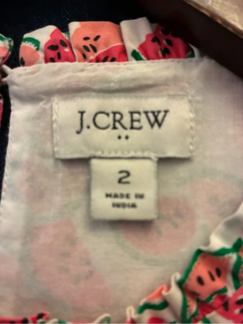 J. Crew women’s Pink Watermelon Print Tiered Dress Size 2